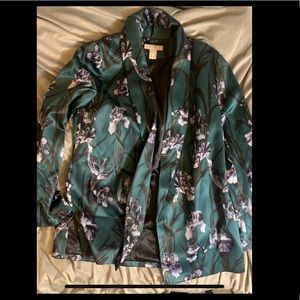 H&M dark floral blazer